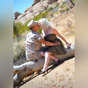 Mustard Seed Green Khaki Strapless Belted Fit & Flare Dress Womens Sz Medium